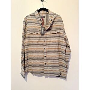 Jeremiah American Legacy Shirt Men's Medium Brown‎ Long Sleeve Button Down NEW